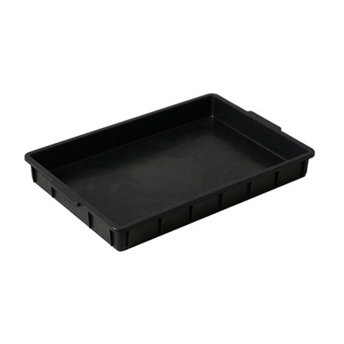防静电方盘黑色物料盒零件工具元件盒塑料周转箱塑胶托盘浅盘胶盘 6号